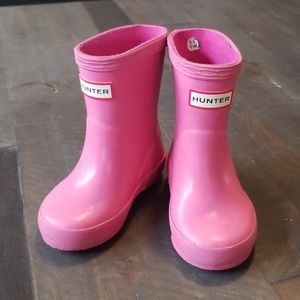 Hunter boots size US size 5 toddler pink